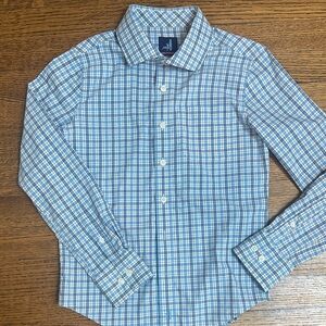 Johnnie-O Blue and White Checkered Boys Shirt